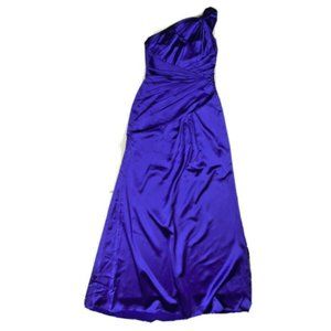 Nwt 4 One Shoulder Long Satin Gown Pageant Dress